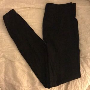 Black nylon/spandex leggings NWOT